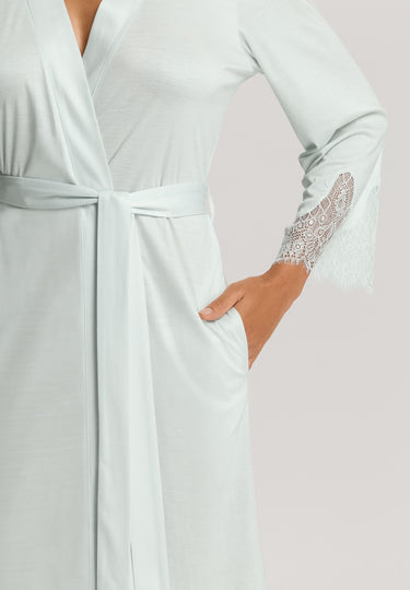 Melia Scalloped Lace Robe 100cm | Ice Flow 74804-2577